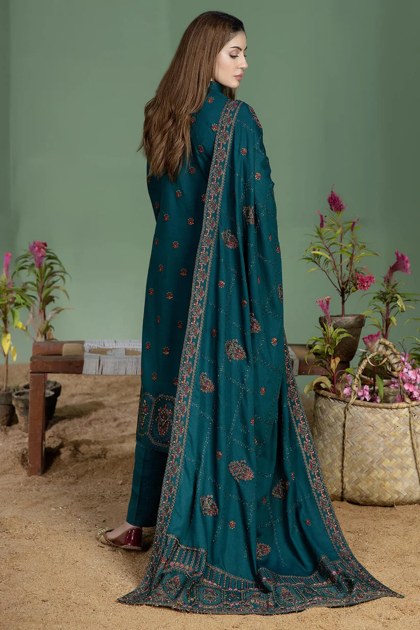 NOOR E FAJAR WINTER UNSTITCHED DHANAK 3PC WITH DHANAK EMBROIDERED SHAWL