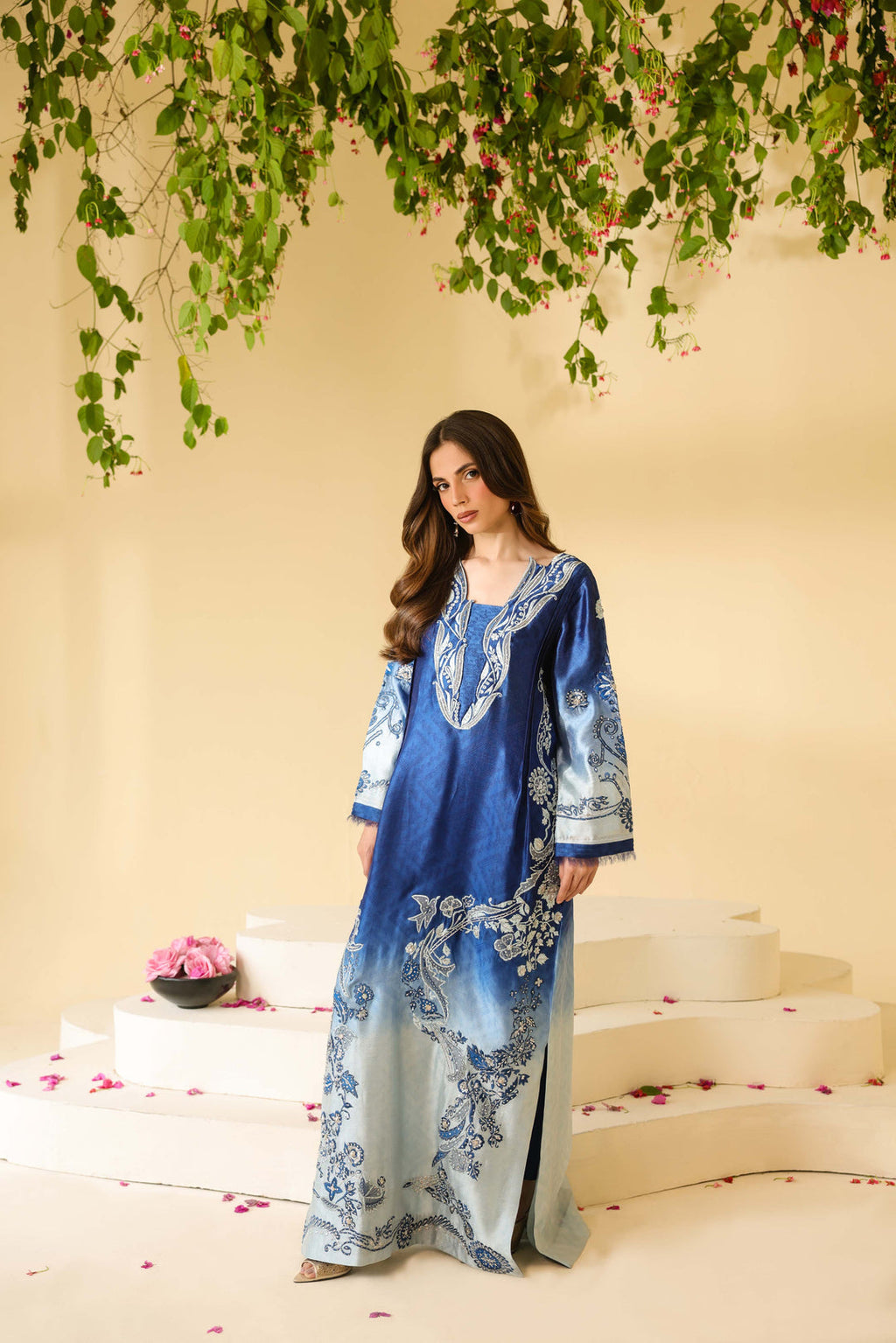 Silk unstitch double shade digital printed Most luxury article arrived