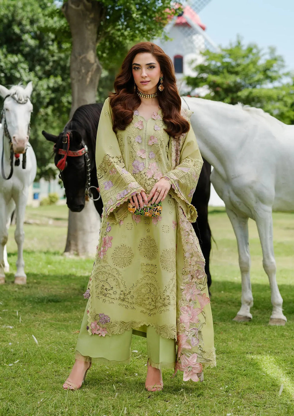 ELAF | PISTACIA | APPLE GREEN | UNSTITCHED LAWN 3PC