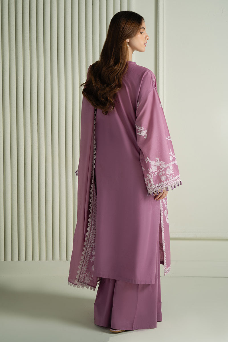 CROSS STITCH LUXURY WINTER UNSTITCHED EMBROIDERED 3PC WITH DHANAK EMBROIDERED SHAWL