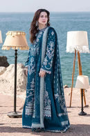 QALAMQAR-3PC DHANAK HEAVY EMBROIDERED SHIRT WITH CHIFFON HEAVY EMBROIDERED DUPATTA AND TROUSER-BIC-4021