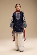 JAZMIN-3PC lawn 90/70  EMBROIDERED SHIRT WITH CHIFFON PRINTED DUPATA AND EMB TROUSER