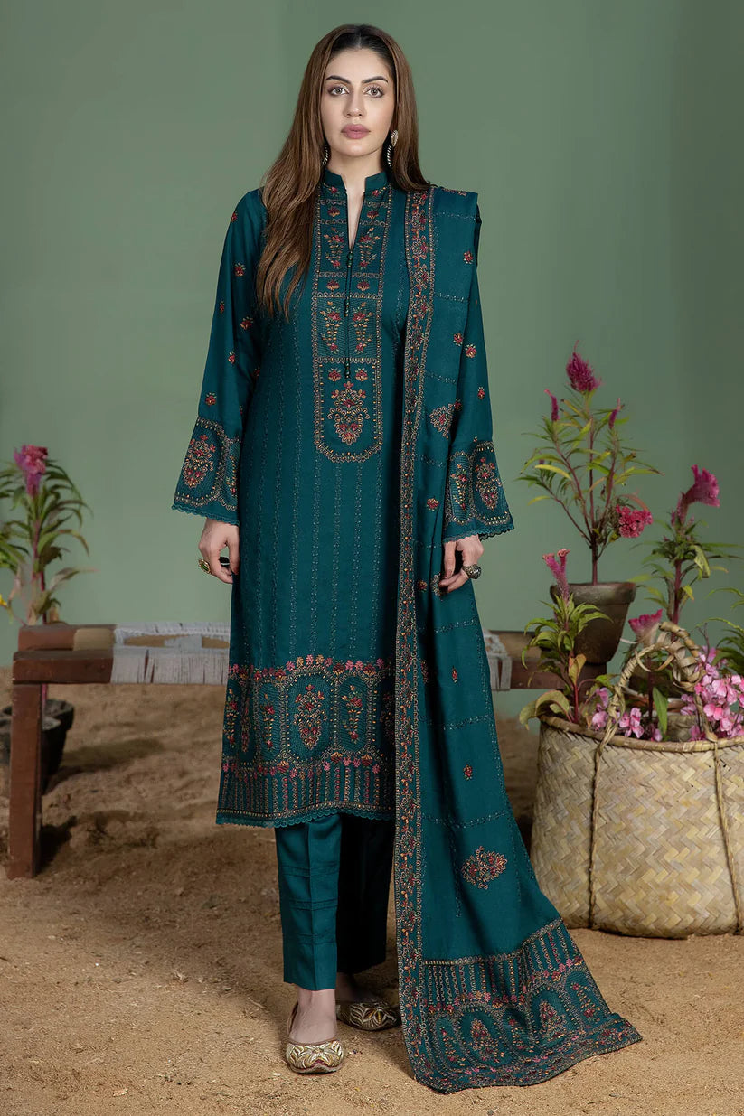 NOOR E FAJAR SUMMER UNSTITCHED LAWN 3PC WITH LAWN EMBROIDERED SHAWL