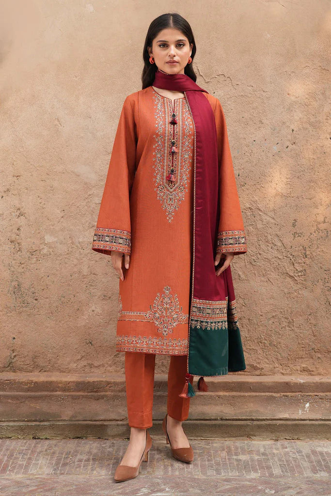 JAZMIN WINTER DHANAK UNSTITCHED 3PC WITH PRINTED WOOL SHAWL
