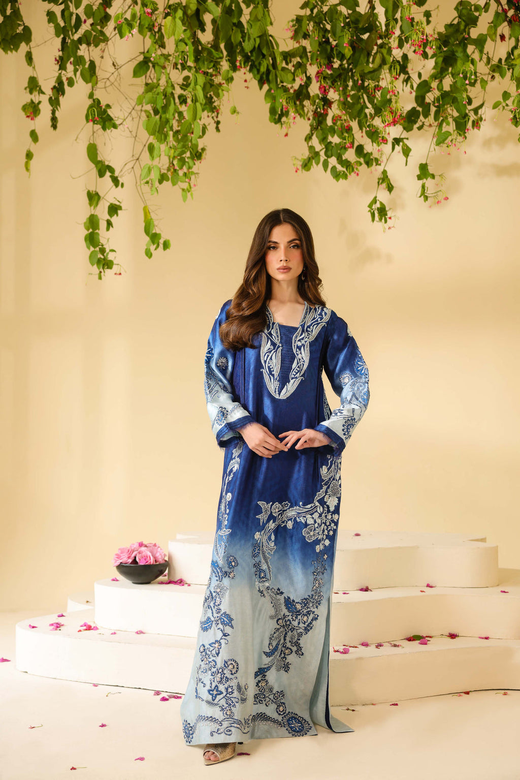 Silk unstitch double shade digital printed Most luxury article arrived