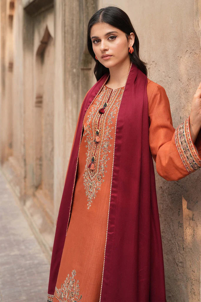 JAZMIN WINTER DHANAK UNSTITCHED 3PC WITH PRINTED WOOL SHAWL